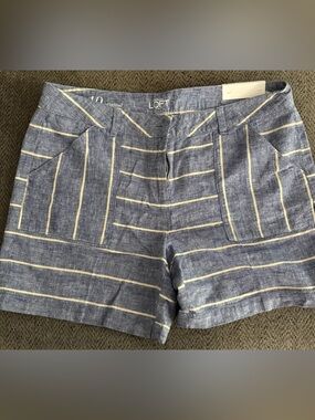 Ann Taylor LOFT Blue Stripe Women's Shorts